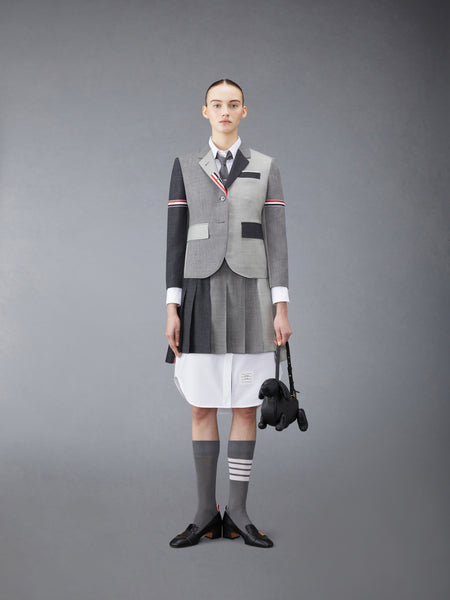 FUNMIX WOOL FRESCO SPORT COAT DARK GREY