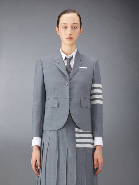 PLAIN WEAVE 4-BAR SPORT COAT MED GREY