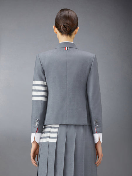 PLAIN WEAVE 4-BAR SPORT COAT MED GREY