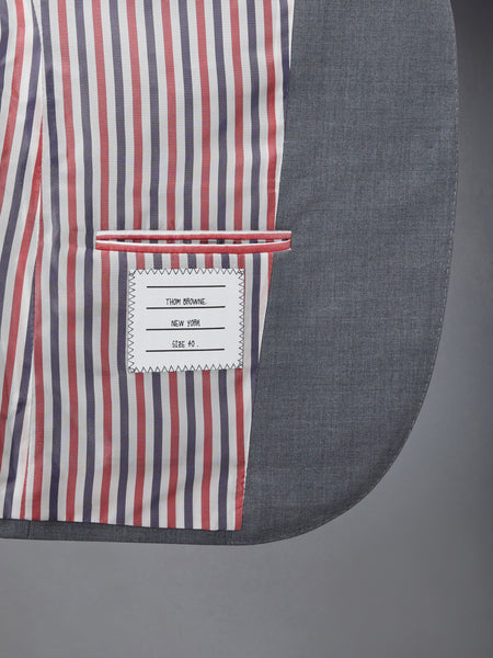 PLAIN WEAVE 4-BAR SPORT COAT MED GREY