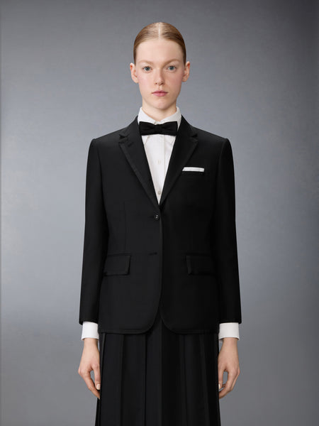 スーパー120'S ツイル グログラン ティッピング スポーツコート 黒