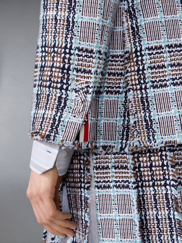 FRAYED PLAID CHECK SUMMER TWEED SPORTCOAT - image 4