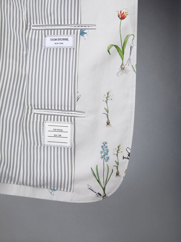 CLASSIC COTTON LINEN BOTANICAL FLOWER SPORT COAT - image 5