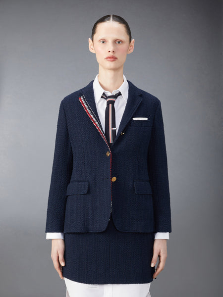 UNCONSTRUCTED RWB SOLID TWEED SPORTCOAT NAVY