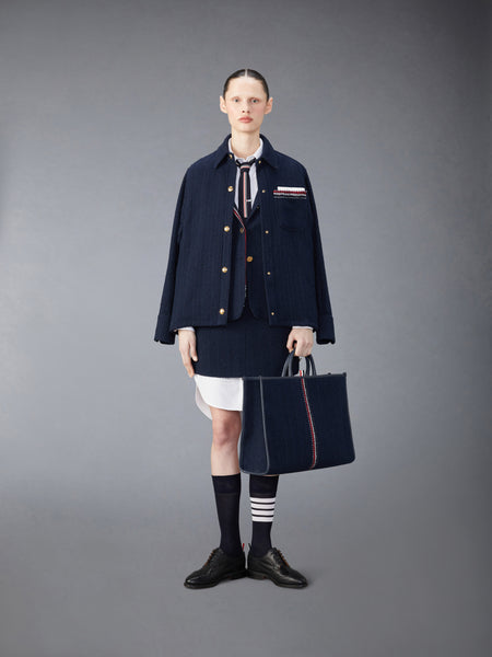 UNCONSTRUCTED RWB SOLID TWEED SPORTCOAT NAVY