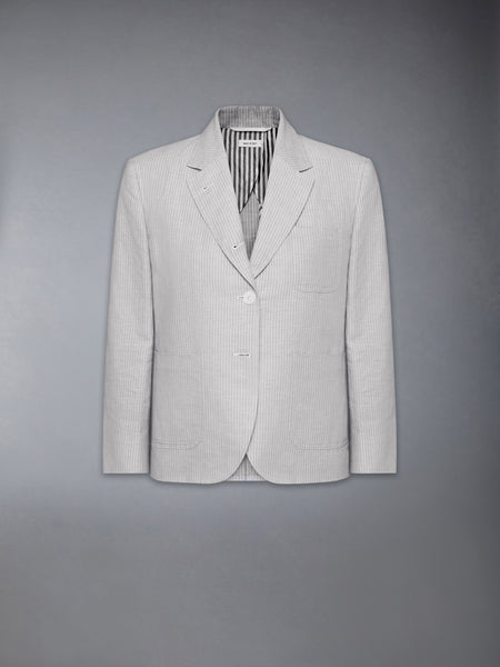 TONAL UNIVERSITY STRIPE SACK SPORTCOAT LT GREY