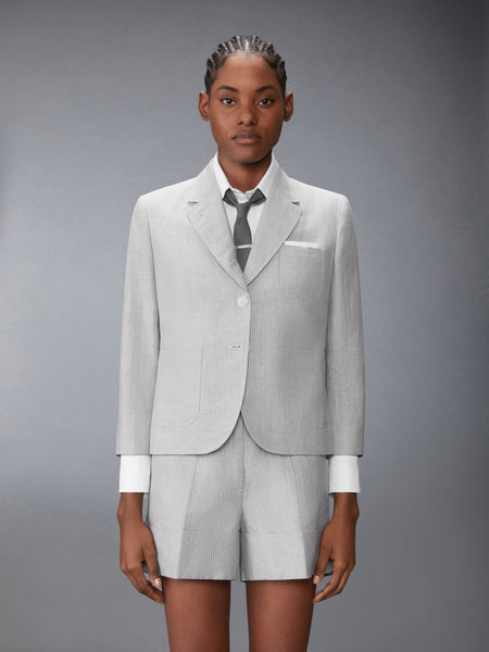 TONAL UNIVERSITY STRIPE SACK SPORTCOAT LT GREY