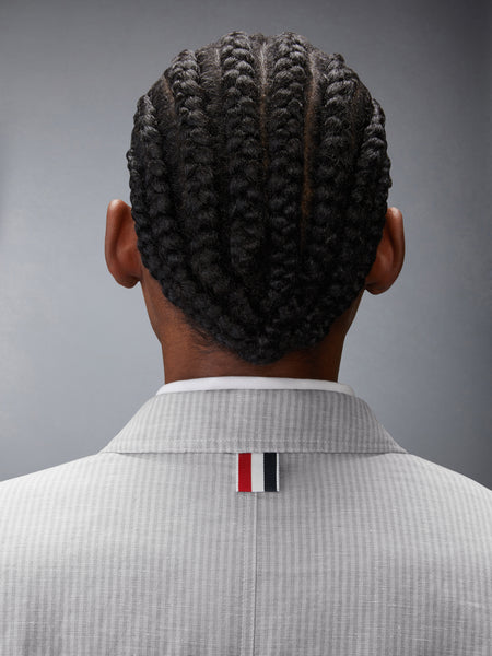 TONAL UNIVERSITY STRIPE SACK SPORTCOAT LT GREY