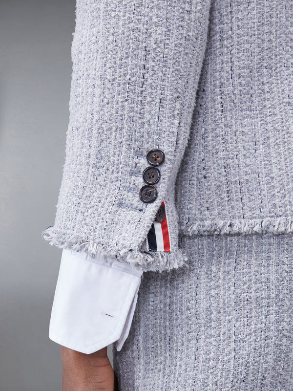 TWEED FRAY 4-BAR CROPPED SACK JACKET - image 4