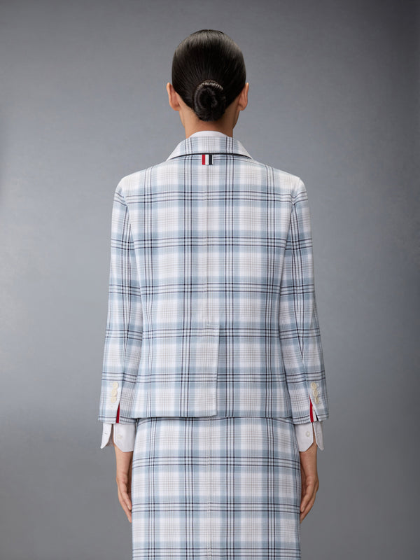 WINDOWPANE PLAID UNCONSTRUCTED  CROPPED SACK JACKET - image 5
