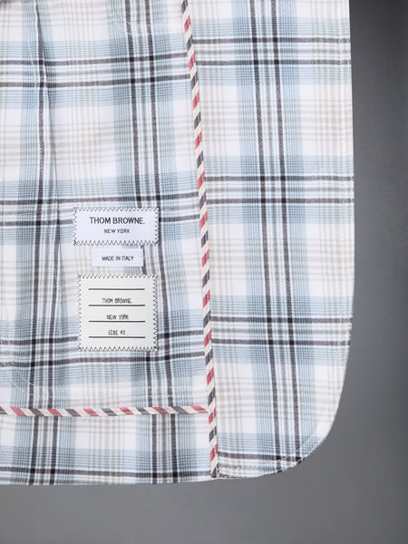 WINDOWPANE PLAID UNCONSTRUCTED  CROPPED SACK JACKET SEASONAL MULTI