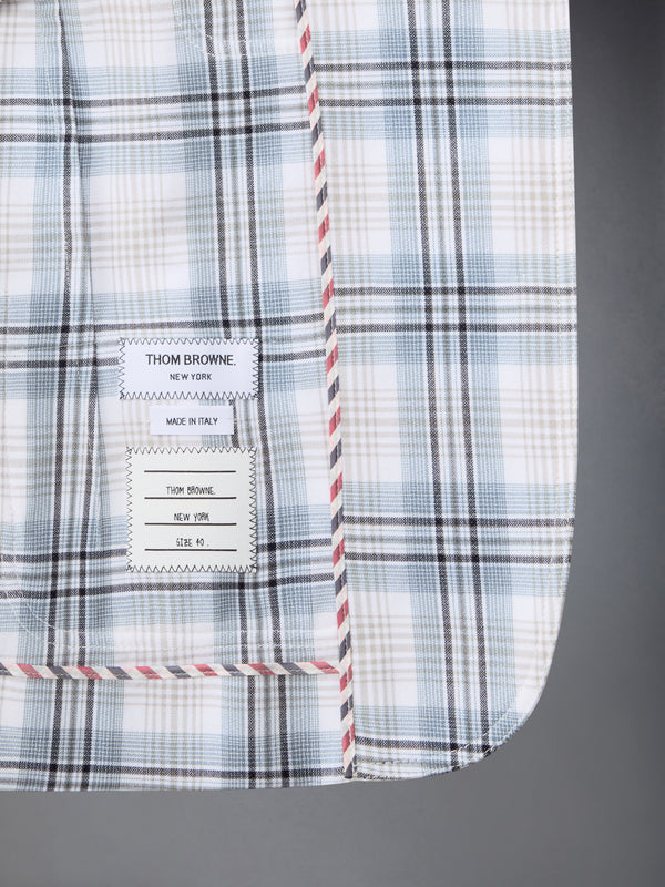 WINDOWPANE PLAID UNCONSTRUCTED  CROPPED SACK JACKET - image 4
