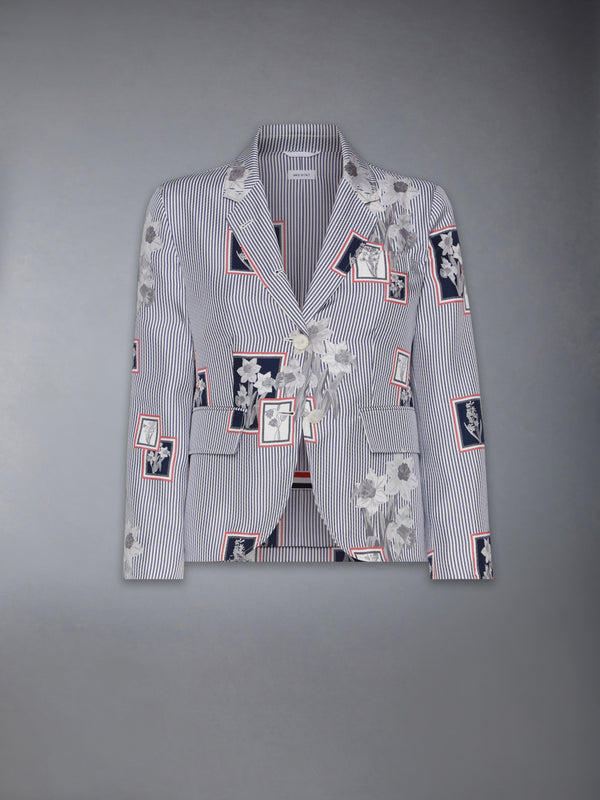 SILK TWILL FRAMED FLORAL HIGH ARMHOLE SPORTCOAT - featured image