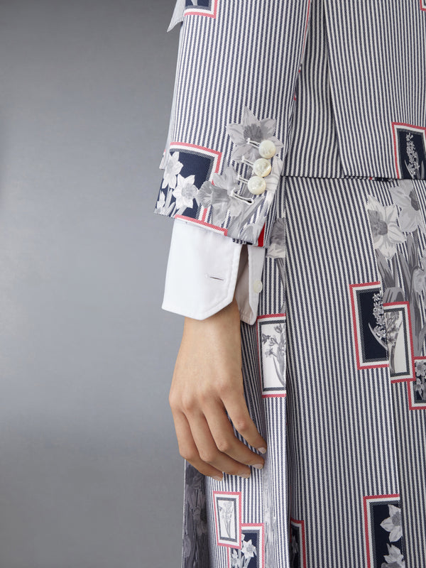 SILK TWILL FRAMED FLORAL HIGH ARMHOLE SPORTCOAT - image 4