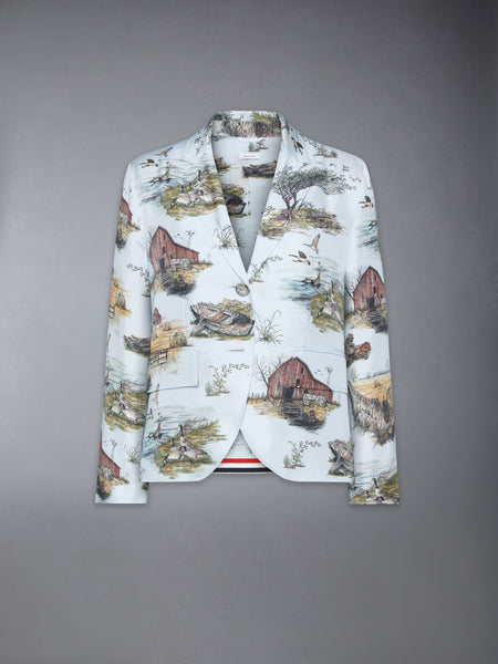 SCENIC TOILE SILK TWILL HIGH ARMHOLE SPORTCOAT MULTI