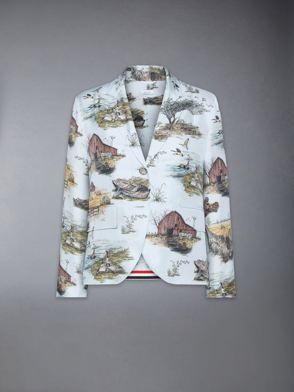 SCENIC TOILE SILK TWILL HIGH ARMHOLE SPORTCOAT - featured image