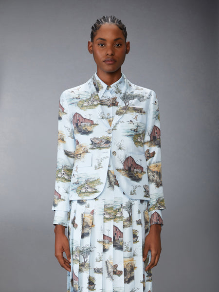 SCENIC TOILE SILK TWILL HIGH ARMHOLE SPORTCOAT MULTI