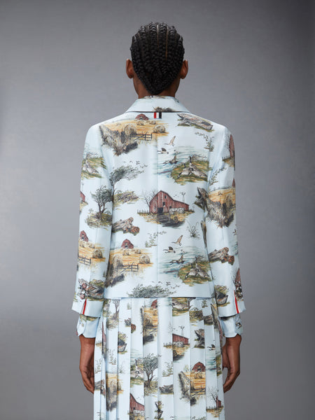 SCENIC TOILE SILK TWILL HIGH ARMHOLE SPORTCOAT MULTI
