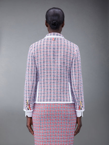 CHECK CROCHET TWEED SLIM FIT SPORT COAT RWBWHT