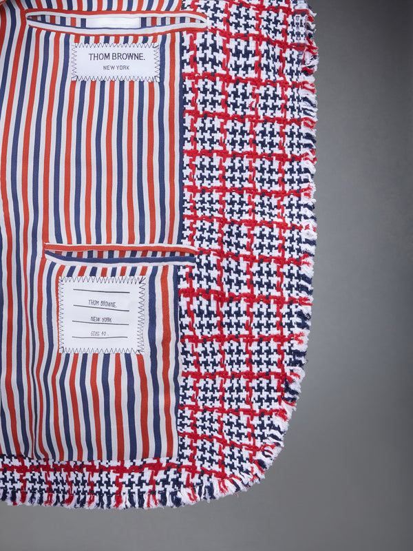 CHECK SUMMER TWEED FRAY ARMBAND SLIM FIT SPORT COAT - image 5