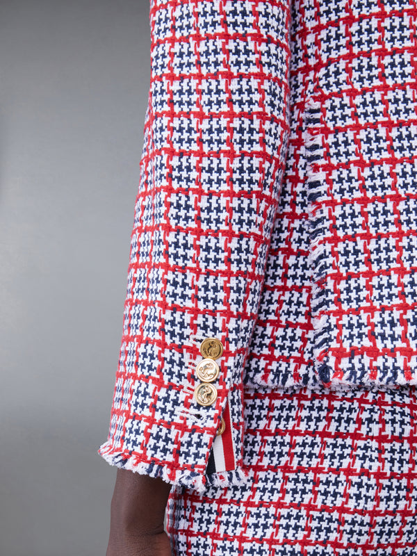 CHECK SUMMER TWEED FRAY ARMBAND SLIM FIT SPORT COAT - image 6
