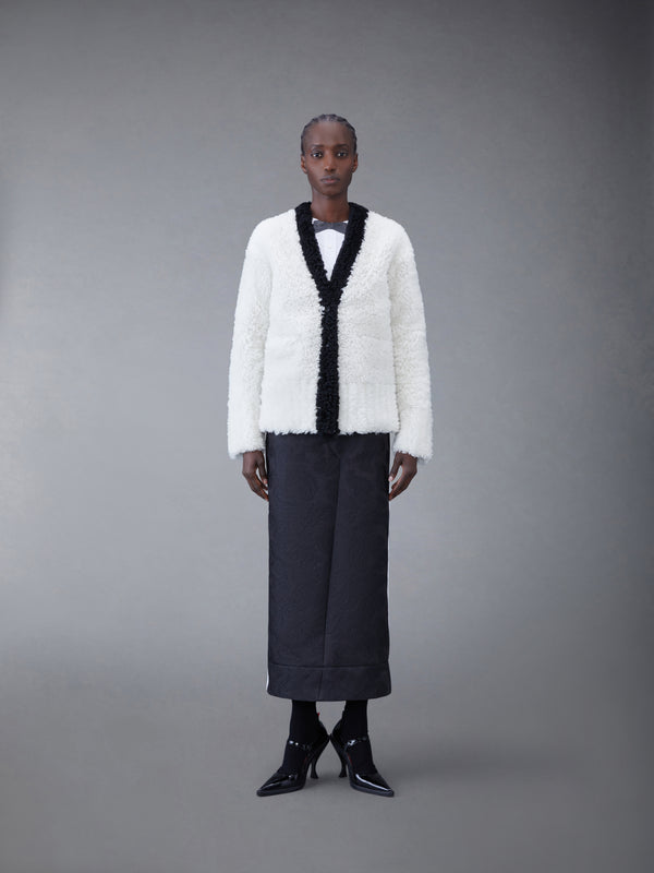 Dyed Shearling Cardigan - image 3