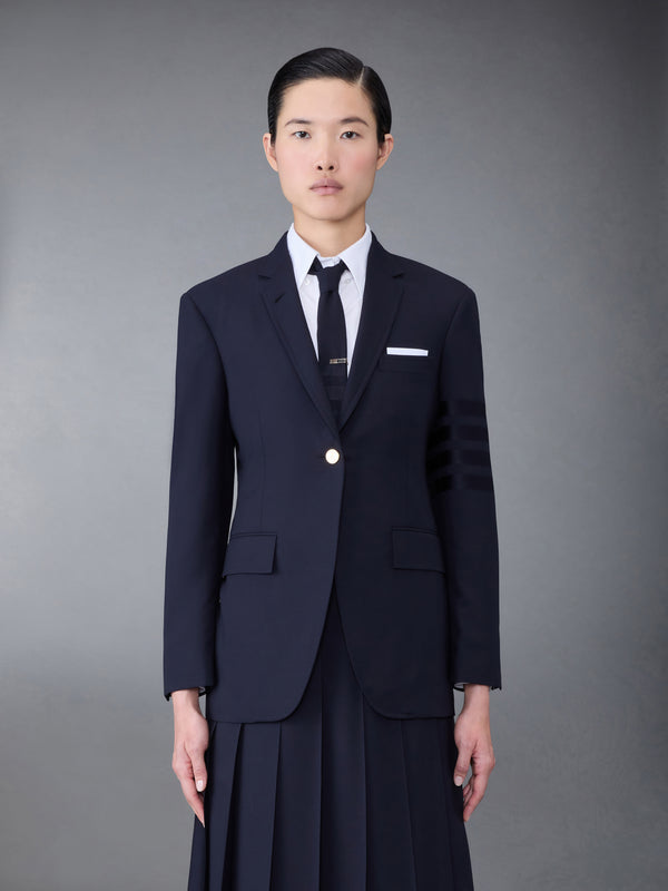 PLAIN WEAVE 4-BAR ELONGATED SINGLE BUTTON SPORT COAT - featured image