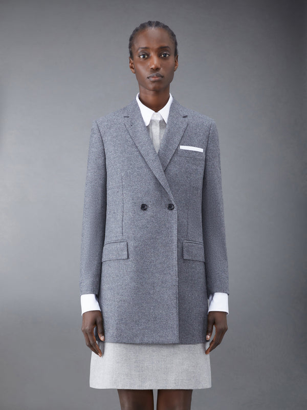 Wool Flannel Elongated Double Breasted Sport Coat - featured image