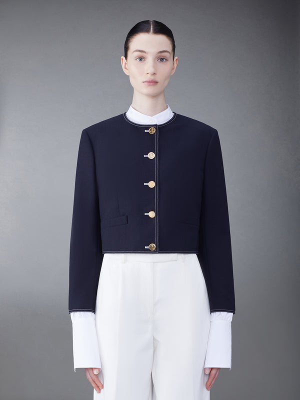 FRESCO BOX PLEAT CARDIGAN JACKET - featured image