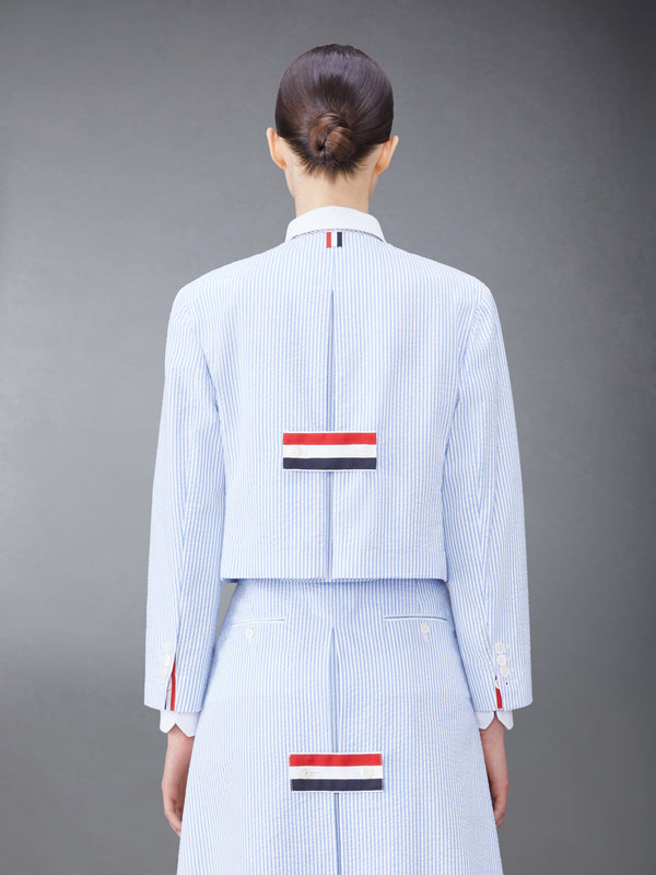 SEERSUCKER BOX PLEAT CARDIGAN JACKET - image 2