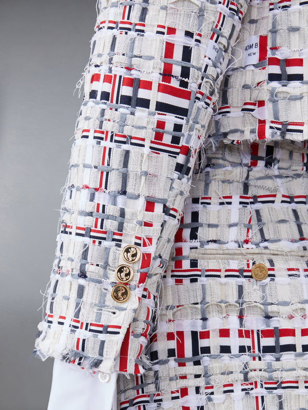 DECONSTRUCTED TWEED BOX PLEAT CARDIGAN JACKET - image 5