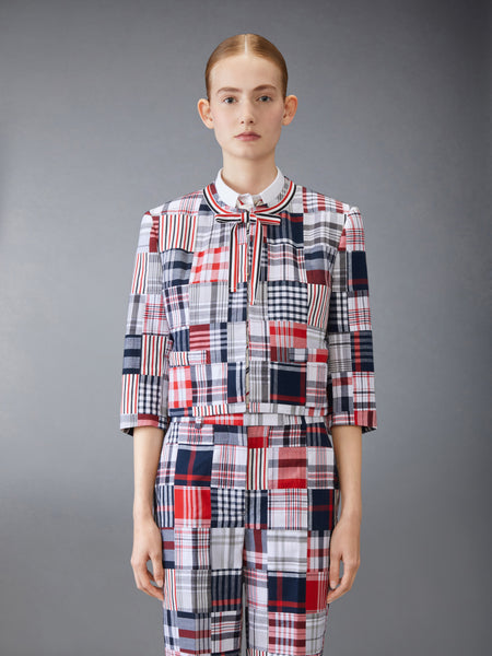 PATCHWORK BOW JACKET RWBWHT