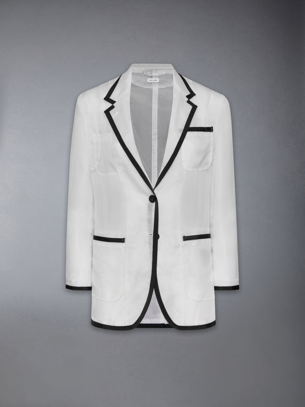 SILK ORGANZA ELONGATED JACKET - featured image