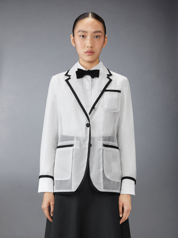 SILK ORGANZA ELONGATED JACKET - image 1