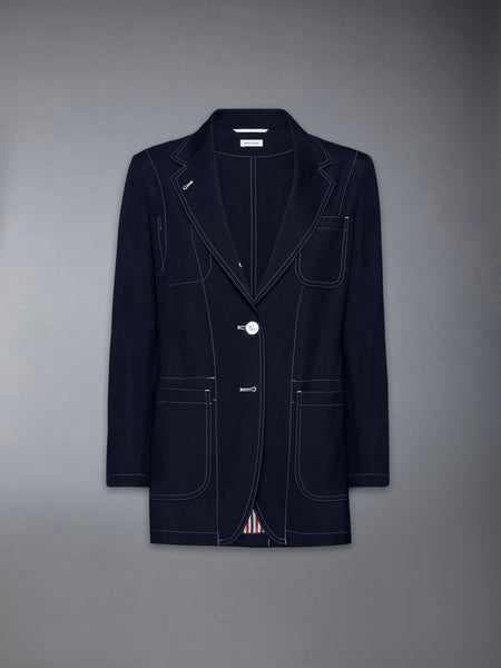 SCHOOL UNIFORM PATCH POCKET JACKET NAVY