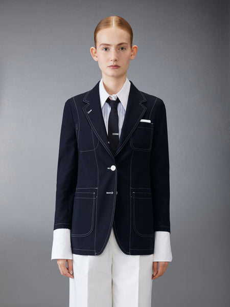 SCHOOL UNIFORM PATCH POCKET JACKET NAVY