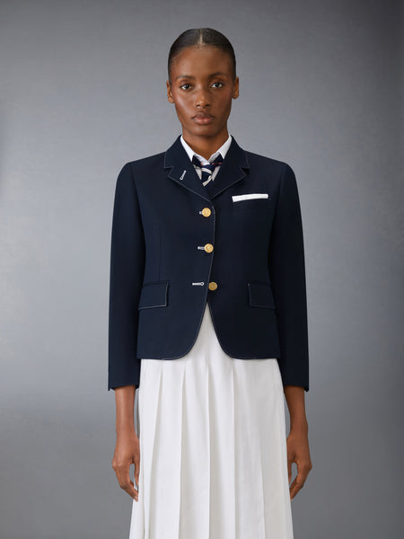 LINEN COTTON HIGH BREAK SPORT COAT NAVY