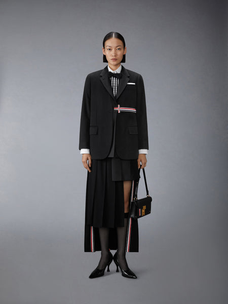 CASHMERE WOOL AND SILK 2-IN-1 SPORTCOAT BLACK