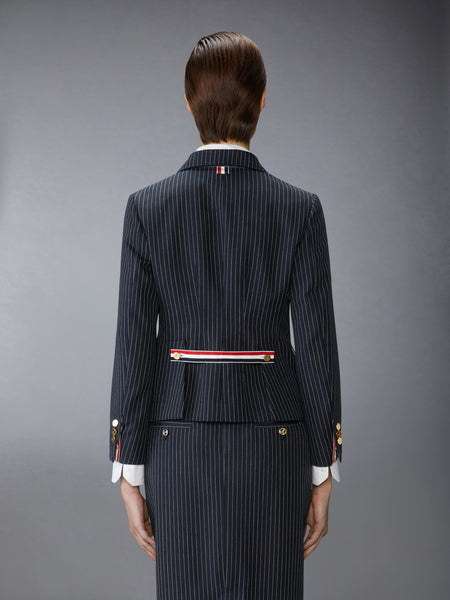 PINSTRIPE HIGH TWIST WOOL SPORTCOAT NAVY