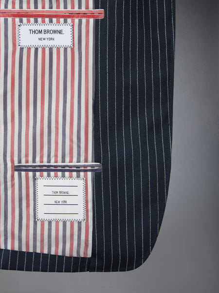 PINSTRIPE HIGH TWIST WOOL SPORTCOAT NAVY