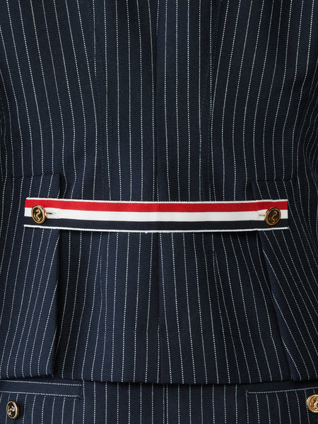 PINSTRIPE HIGH TWIST WOOL SPORTCOAT NAVY
