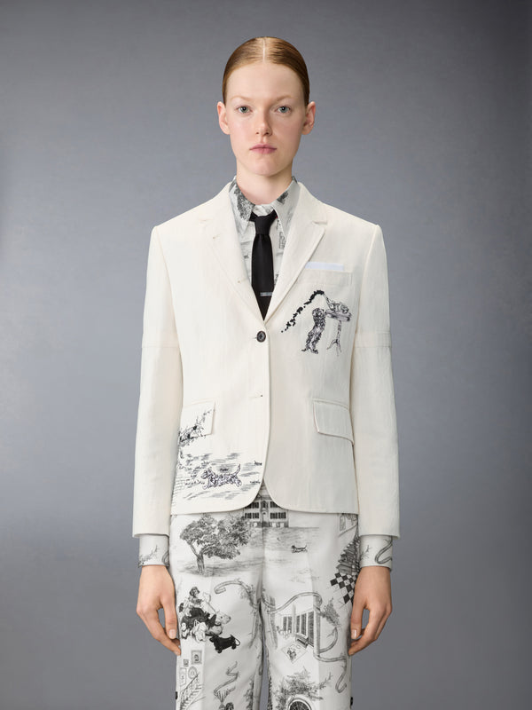 SOLID CANVAS UNCONSTRUCTED RELAXED FIT SPORTCOAT - image 1
