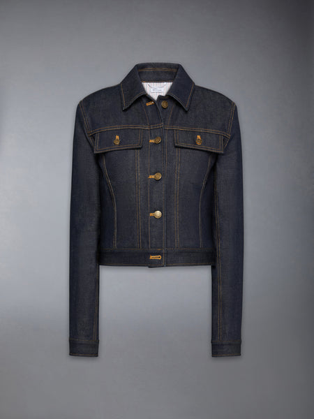 SELVEDGE DENIM SHRUNKEN  JACKET NAVY