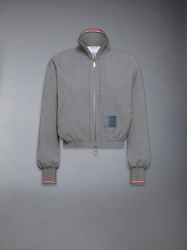 WOOL SEERSUCKER ZIP UP TRACK JACKET - featured image