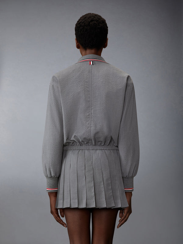WOOL SEERSUCKER ZIP UP TRACK JACKET - image 2