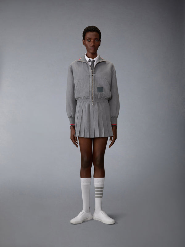 WOOL SEERSUCKER ZIP UP TRACK JACKET - image 3