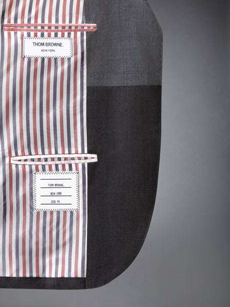 SUPER 120'S TWILL TROMPE-L’ŒIL BIKINI  SPORTCOAT DARK GREY