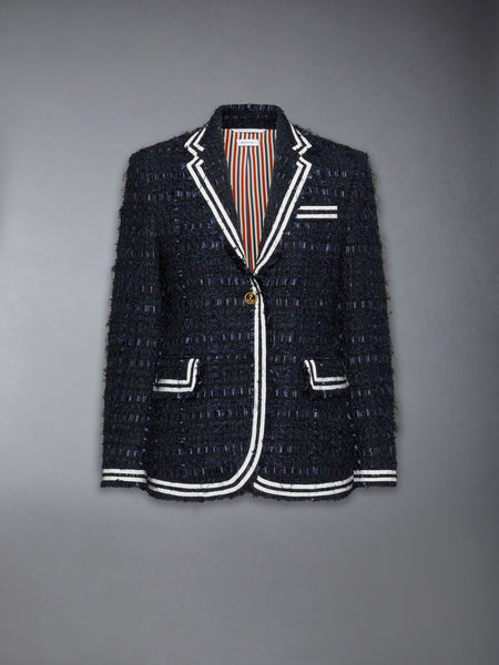SATIN RIBBON TWEED UNCONSTRUCTED SPORTCOAT NAVY