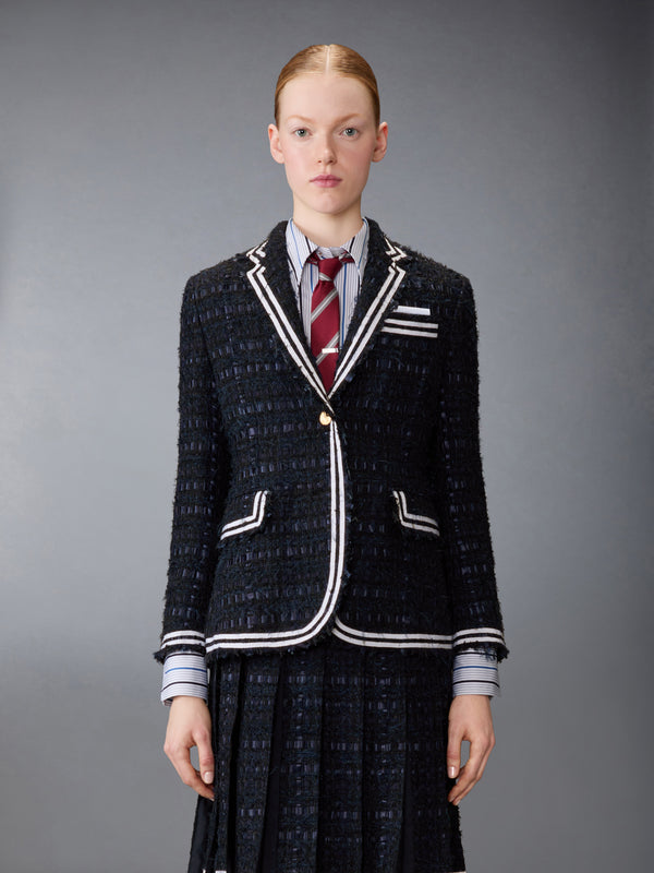 SATIN RIBBON TWEED UNCONSTRUCTED SPORTCOAT - image 1