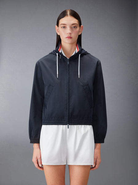 NYLON TECH TRACK JACKET NAVY